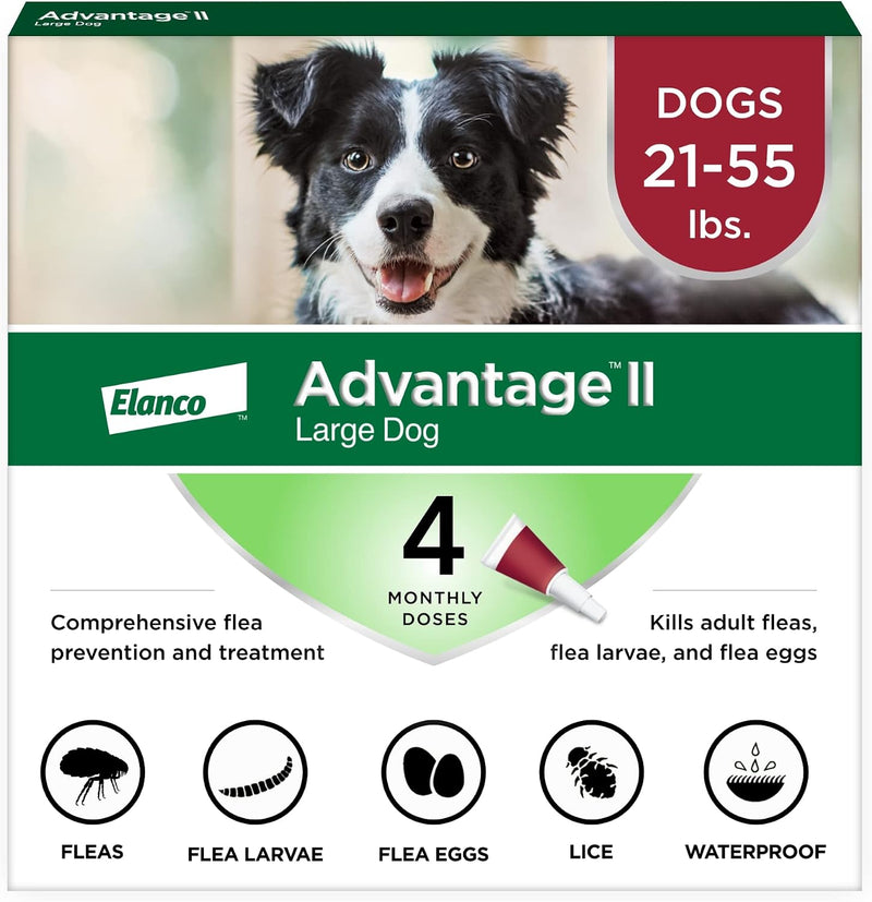 Advantage II Large Dog Topical Flea Treatment & Prevention, 4ct ( PACK OF 2 )
