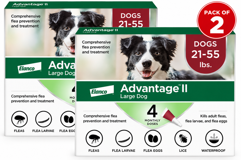 Advantage II Large Dog Topical Flea Treatment & Prevention, 4ct ( PACK OF 2 )