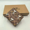 Coach X Peanuts Snap Wallet In Signature Canvas With Snoopy Print CBN32